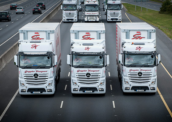 Goggins Transport Ltd has grown into one of Ireland’s leading haulage companies with over 80 tractor units and 150 trailers, and a 110-strong staff.)
